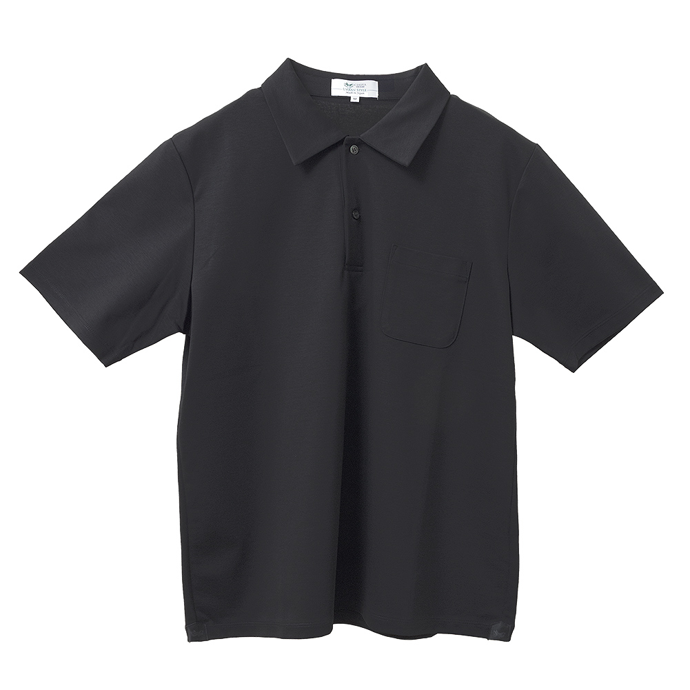 CHOYA URBAN STYLE プルオーバー 半袖 綿100% ポロシャツ 全3色 紺色 ネイビー ブラウン 茶色ブラック 黒 カジュアル  オフィスカジュアル ビジカジ ビジネスカ