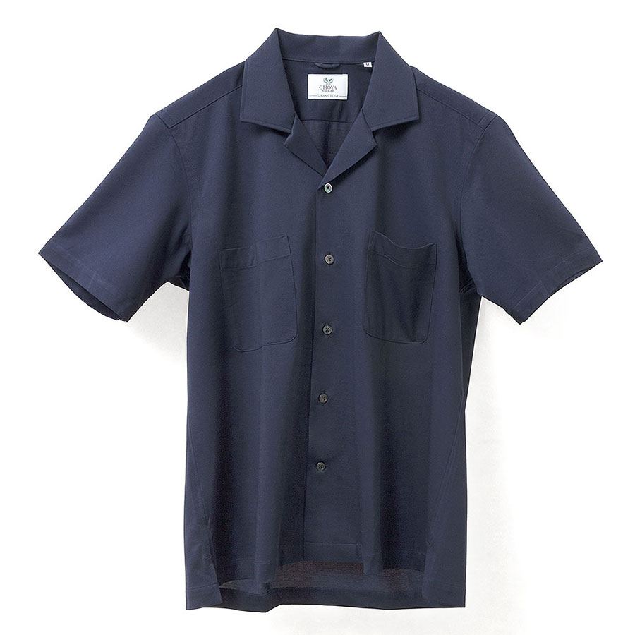 CHOYA URBAN STYLE カジュアルシャツ 半袖 開衿シャツ 開襟 オープン 