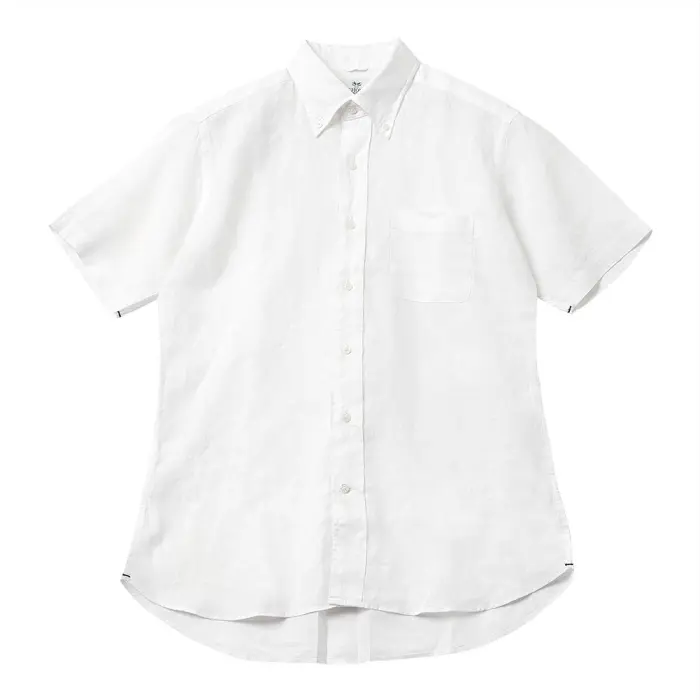 CHOYA URBAN STYLE　白無地 ホワイト リネン 麻100% 半袖 リネン リゾート 夏 