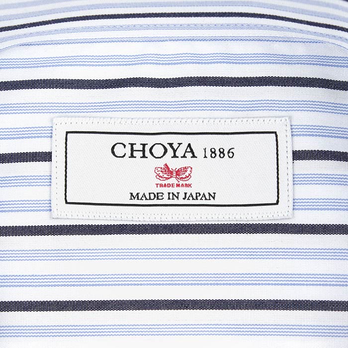 CHOYA1886 長袖カッタウェイ ブルー ワイシャツ
