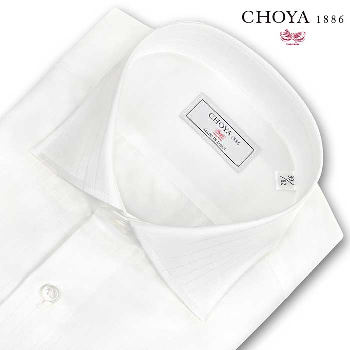CHOYA1886 長袖カッタウェイ ホワイト ワイシャツ
