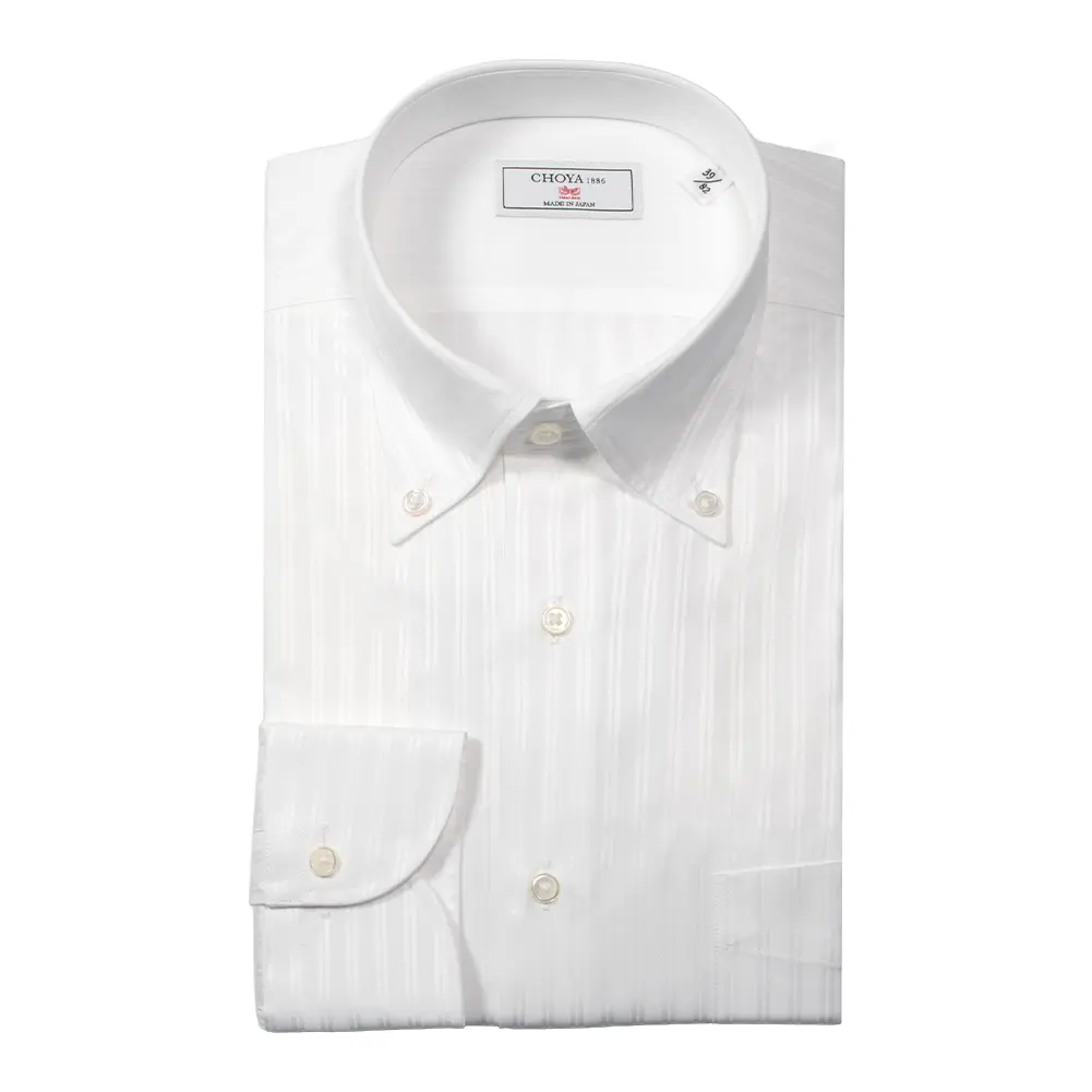 ワイシャツ ストライプ ホワイト ドビー CHOYA1886｜CHOYA SHIRT