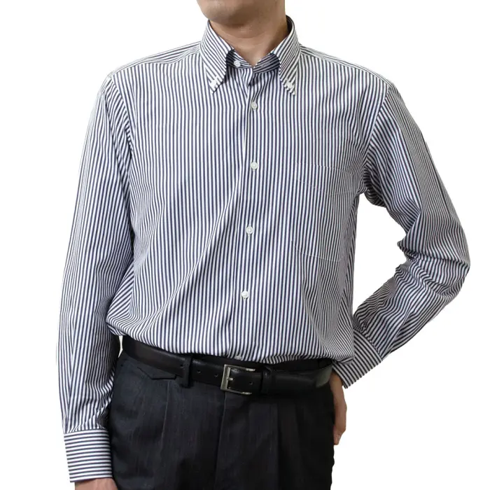 ワイシャツ ストライプ ネイビー CHOYA1886｜CHOYA SHIRT（チョーヤ