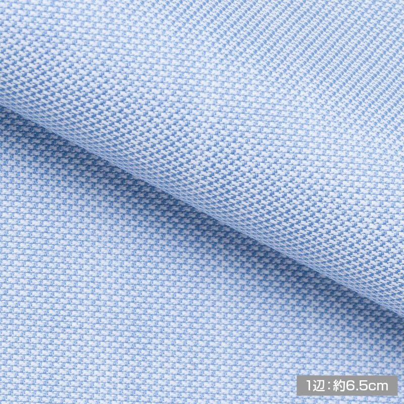 綿 50% ポリエステル 50%｜形態安定 パターンオーダーシャツ ブルー オックスフォード