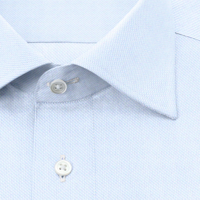 綿 100%｜形態安定 パターンオーダーシャツ 青 オックスフォード