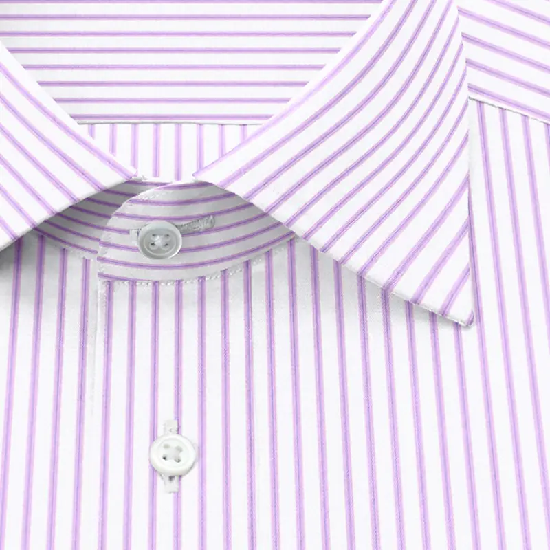 綿：100%｜パターンオーダーシャツパープルストライプ（ラッピング不可）