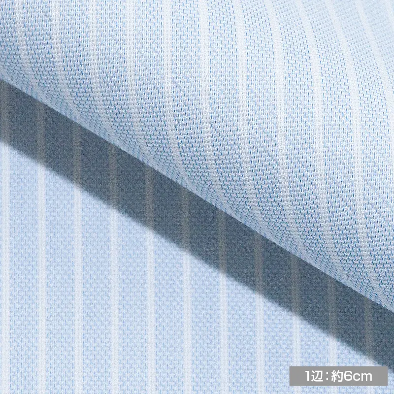 綿：100%｜パターンオーダーシャツブルーストライプ