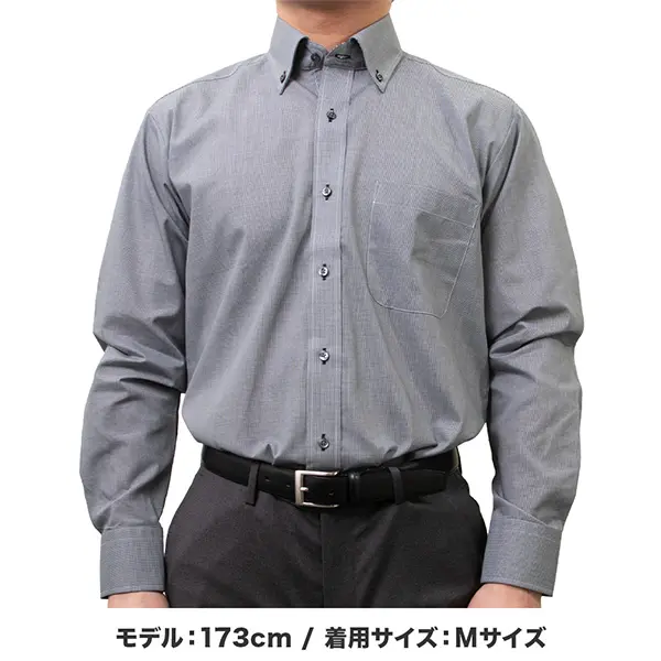 ワイシャツ 総柄 ブラック ｜SHIRT STATION（シャツステーション