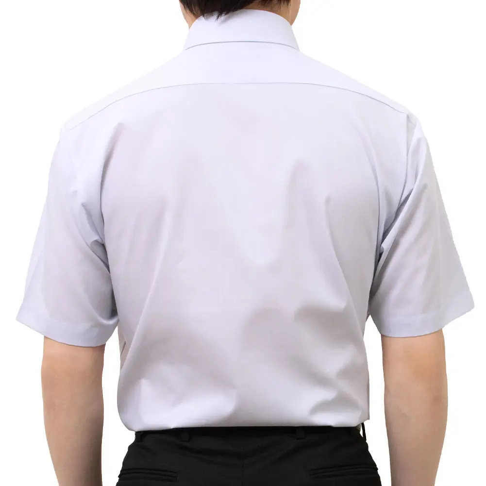 半袖ワイシャツ 無地 グレー 接触冷感 FIRE FLAG｜SHIRT STATION