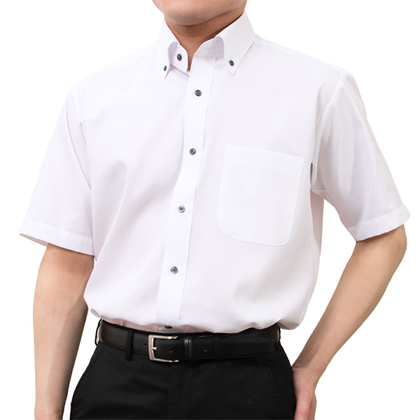 半袖ワイシャツ ストライプ グレー 接触冷感 FIRE FLAG｜SHIRT STATION