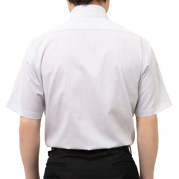 半袖ワイシャツ ストライプ グレー 接触冷感 FIRE FLAG｜SHIRT STATION
