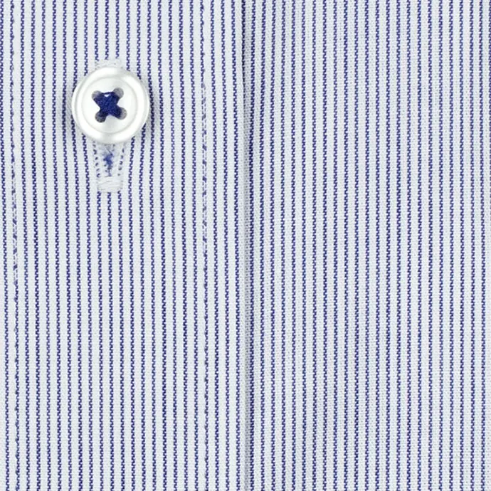 ワイシャツ ストライプ デザイン  ブルー   MILA MODA