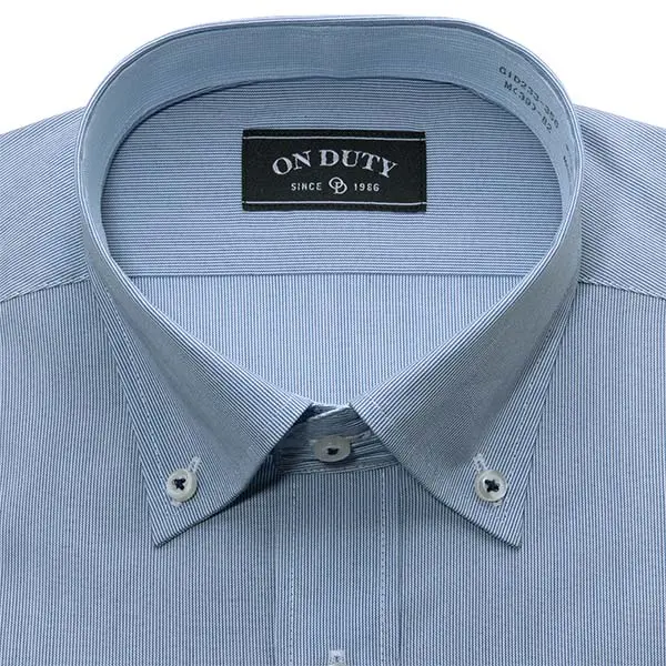 ワイシャツ ストライプ ネイビー ON DUTY｜SHIRT STATION（シャツ