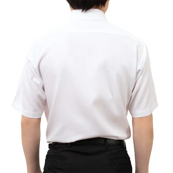 半袖ワイシャツ ストライプ ホワイト ドビー 接触冷感 ON DUTY｜SHIRT
