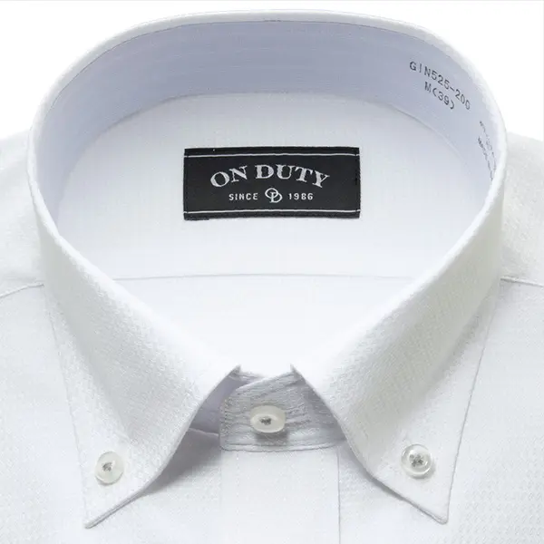 半袖ワイシャツ ストライプ ホワイト ドビー 接触冷感 ON DUTY｜SHIRT