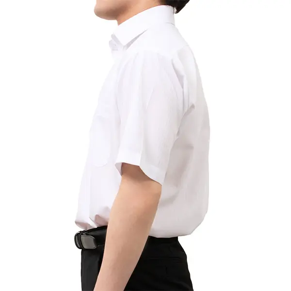 半袖ワイシャツ ストライプ ホワイト ドビー 接触冷感 ON DUTY｜SHIRT
