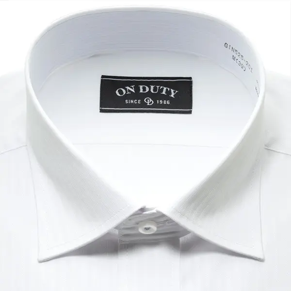 半袖ワイシャツ ストライプ ホワイト ドビー 接触冷感 ON DUTY｜SHIRT