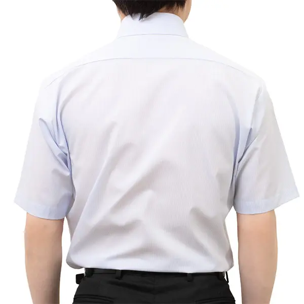 半袖ワイシャツ ストライプ ブルー ドビー 接触冷感 ON DUTY｜SHIRT