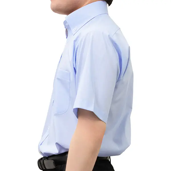 半袖ワイシャツ ストライプ ブルー ドビー 接触冷感 ON DUTY｜SHIRT