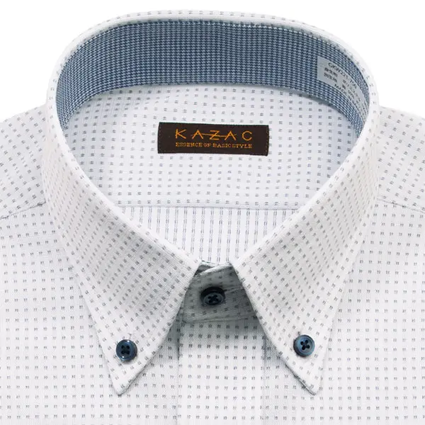 ぴ様　ご確認用 ニットシャツ(裄詰不可) ドット グレー ニット 吸水速乾 KAZAC｜SHIRT