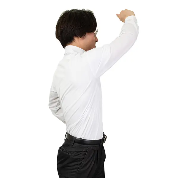 ニットシャツ(裄詰不可) ドット グレー ニット 吸水速乾 KAZAC｜SHIRT