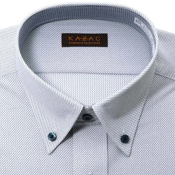 ワイシャツ グレー  ニット 吸水速乾 消臭 KAZAC