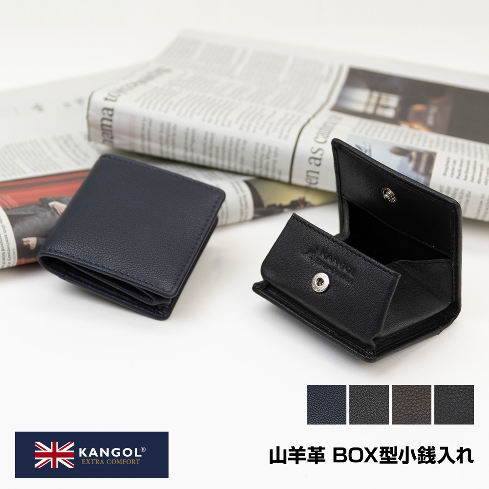 KANGOL 山羊革 小銭入れ BOX型