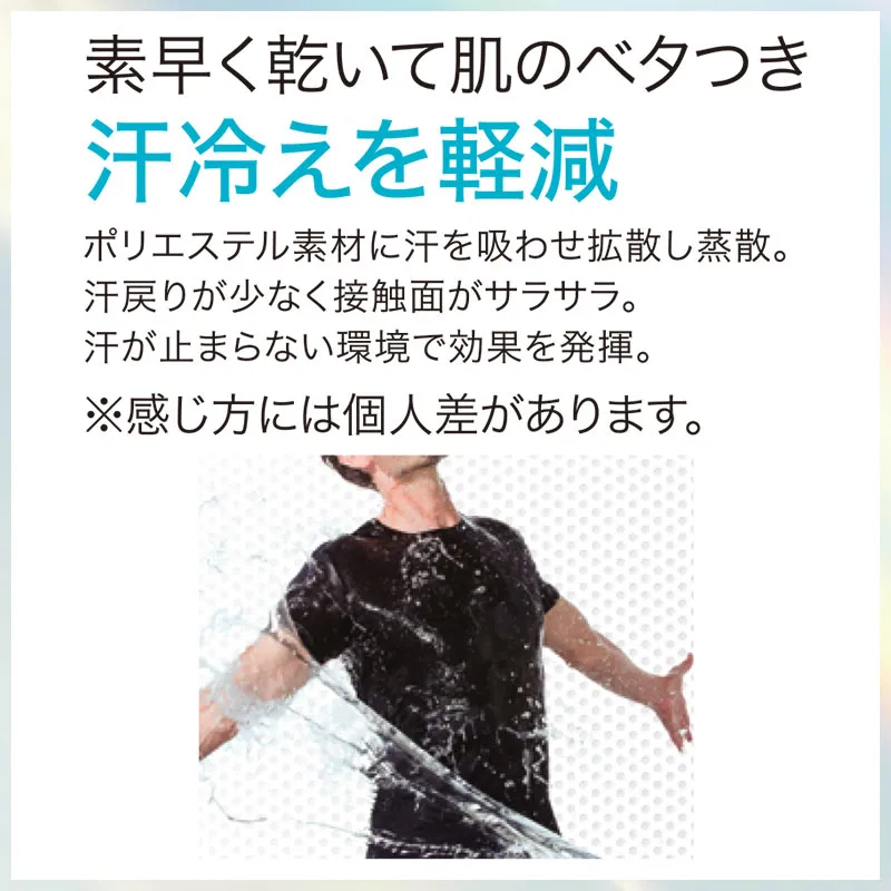 Vネック 肌着 半袖 メンズ ドライインナー BREEZE NEO 吸水速乾 汗冷え