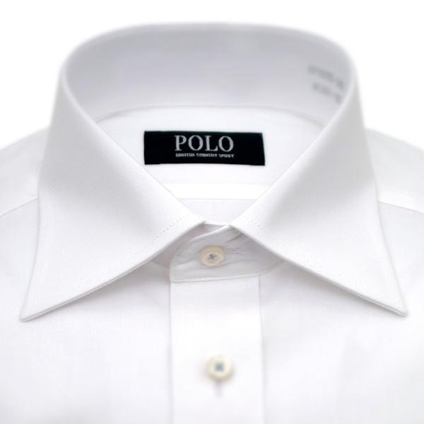 POLO B.C.S. 長袖 ワイドカラー ホワイト ワイシャツ