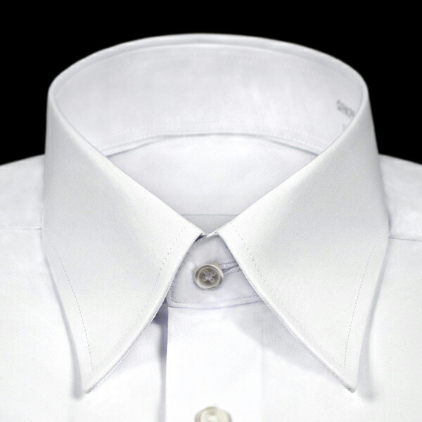 SWANMATE  長袖襟付きシャツ  レギュラーカラー ホワイト  学校ワイシャツ スクールシャツ