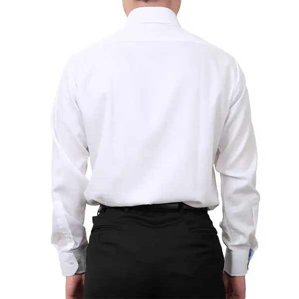 ワイシャツ 総柄 ホワイト ドビー AgFresh 防臭 抗菌 CYGNUS