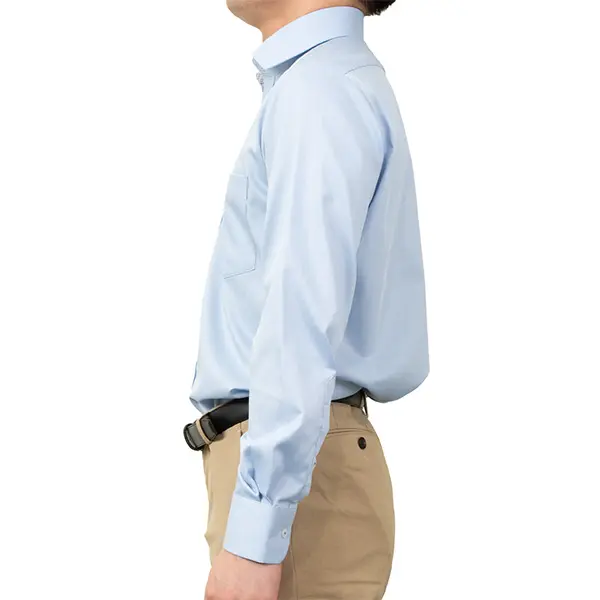 ワイシャツ ストライプ ブルー ドビー AgFresh 防臭 抗菌 CYGNUS