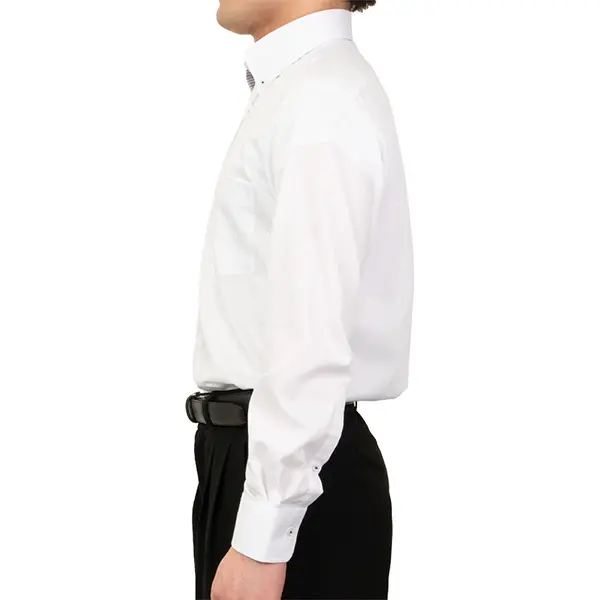 Bergfabel ホワイト 長袖シャツ ワイシャツ 総柄 ホワイト ドビー AgFresh 防臭 抗菌 CYGNUS｜SHIRT