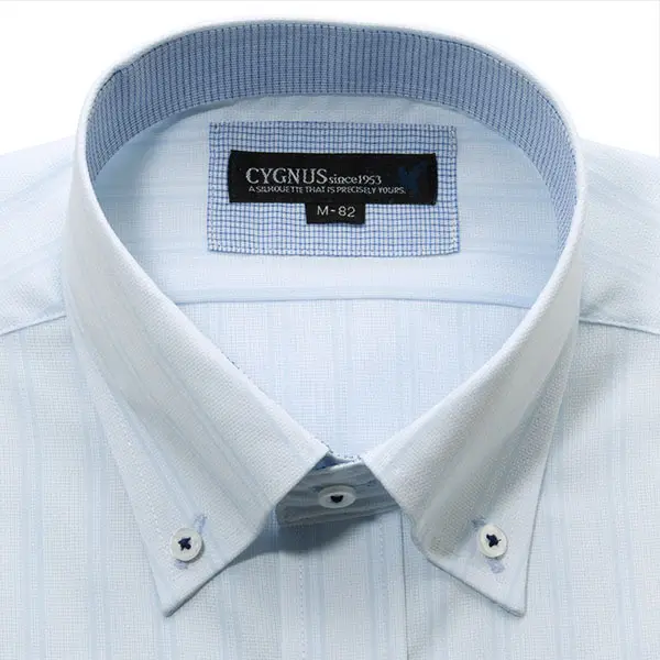 80s イタリア製 Giorgio Armani ブルーストライプ シャツ 42 80s