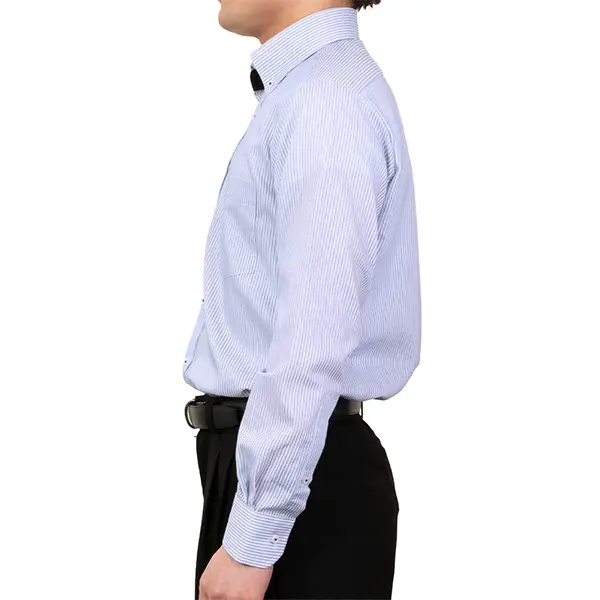 ワイシャツ ストライプ ブルー ドビー AgFresh 防臭 抗菌 CYGNUS