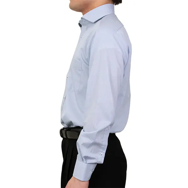 ワイシャツ チェック ブルー ドビー AgFresh 防臭 抗菌 CYGNUS｜SHIRT