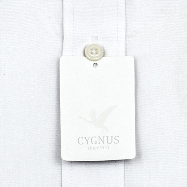 CYGNUS 半袖セミワイドカラー ホワイト ワイシャツ