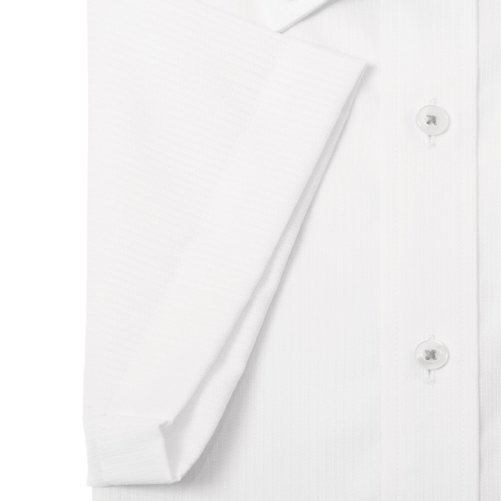 半袖ワイシャツ ホワイト ドビー 吸水速乾 防臭/消臭/抗菌 CYGNUS