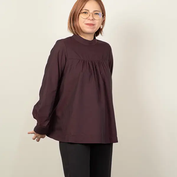 ブラウス 無地 レッド 汗シミ防止 GRACE FIELD｜SHIRT STATION（シャツ