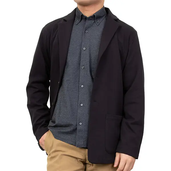 ニットシャツ(裄詰不可) ネイビー ニット アルティマ 吸水速乾 SWAN