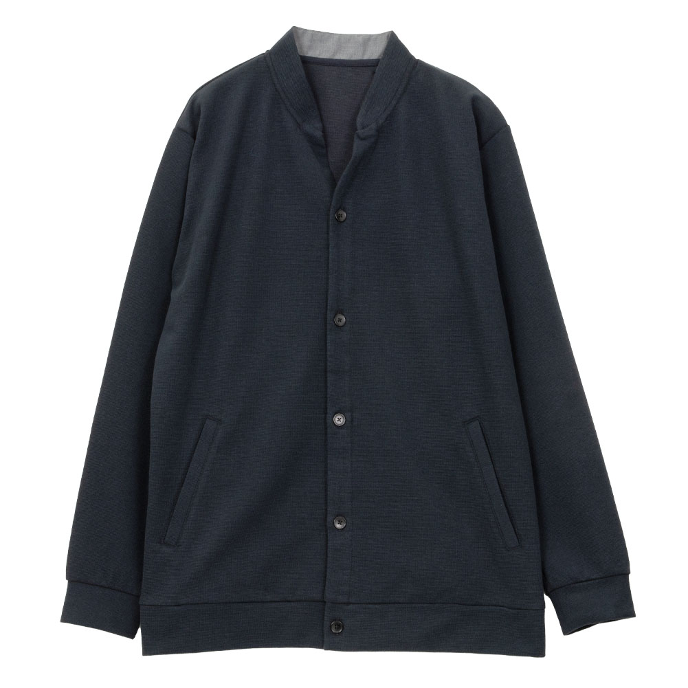 kyanページ ビジカジ 前開き カーディガン ネイビー 家庭洗濯可能 オフィス
