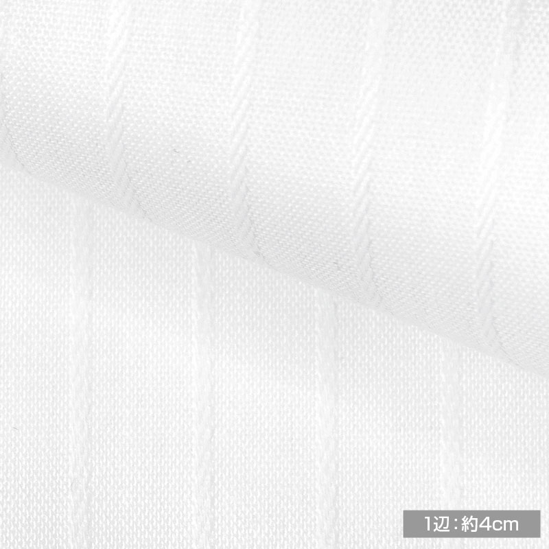 綿 50% ポリエステル 50%｜形態安定 パターンオーダーシャツ　白ドビー