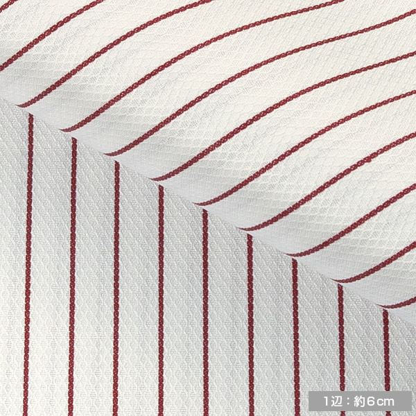 綿 100%｜ パターンオーダーシャツ　赤 × 白ドビー