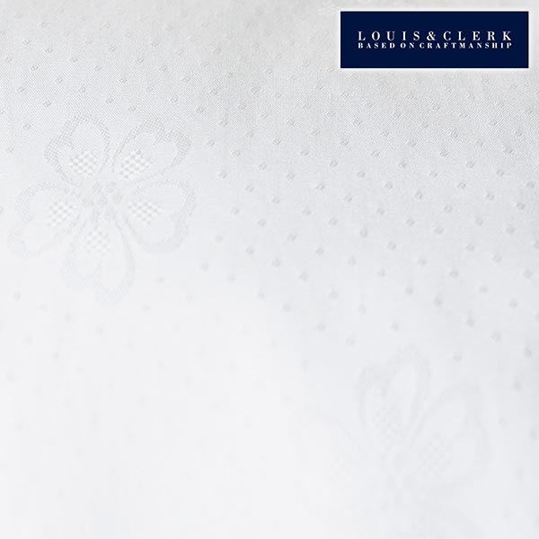 ワイシャツ 花柄 ホワイト ジャカード LOUIS & CLERK【OUTLETS】
