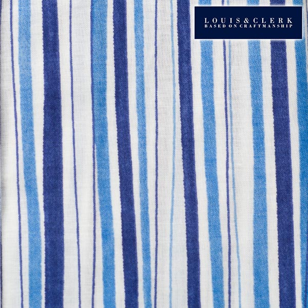 Louis&Clerk(ルイス＆クラーク) 長袖カッタウェイ ブルー ワイシャツ【OUTLETS】