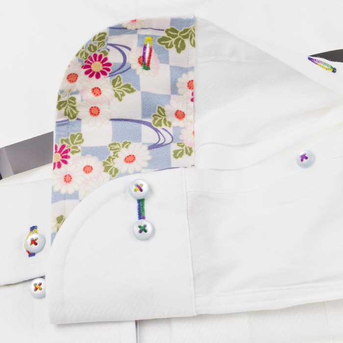 Louis&Clerk(ルイス＆クラーク) 長袖カッタウェイ ホワイト ワイシャツ【OUTLETS】