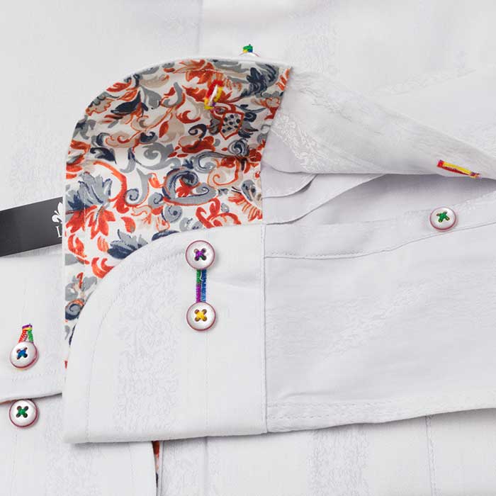 Louis&Clerk(ルイス＆クラーク) 長袖カッタウェイ グレー ワイシャツ【OUTLETS】