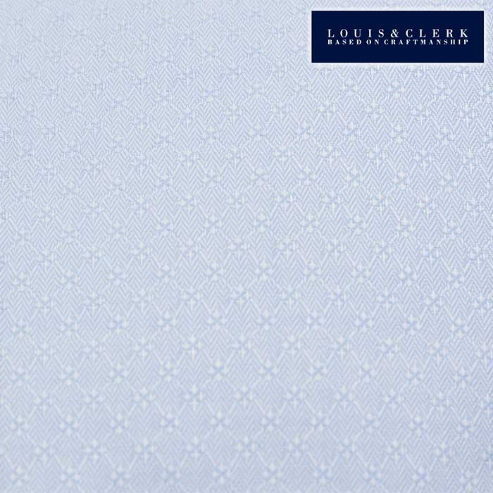 Louis&Clerk(ルイス＆クラーク) 長袖カッタウェイ ブルー ワイシャツ【OUTLETS】