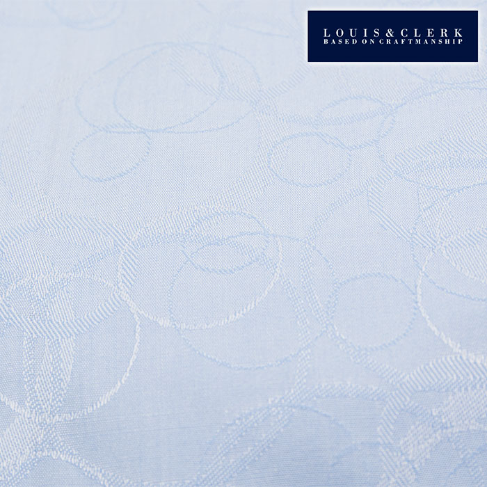 Louis&Clerk(ルイス＆クラーク) 長袖ボタンダウン ブルー ワイシャツ【OUTLETS】
