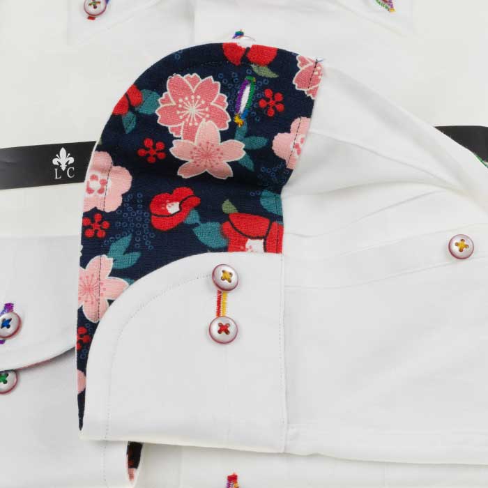 Louis&Clerk(ルイス＆クラーク) 長袖ボタンダウン ホワイト ワイシャツ【OUTLETS】
